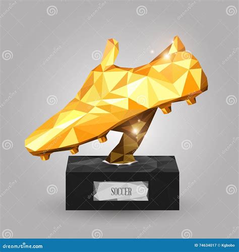 Golden boot trophy stock vector. Illustration of golden - 74634017