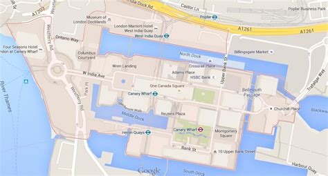 Map of Canary Wharf