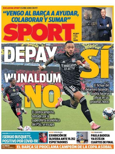 La Portada Del Diario Sport 07 06 2021