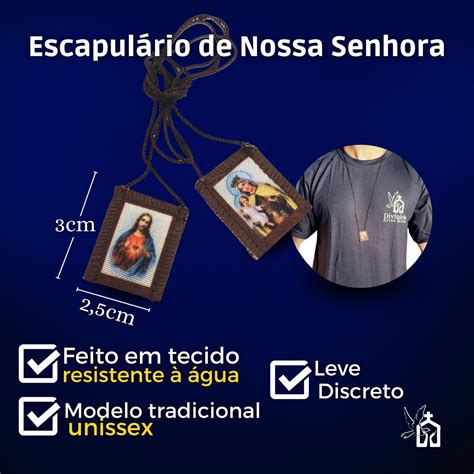 Kit 12 Escapulário de Pano Nossa Senhora do Carmo Atacado Elo7