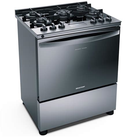 Modelos De Fogão Brastemp - Fogão Brastemp BFS5VCR 5 Bocas com Mesa de Vidro e Turbo Chama - Inox ...