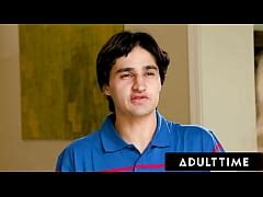 Adult Time Nerdy Teen Gets Reverse Gangbanged By Big Titty Neighborhood Milfs Group Sex