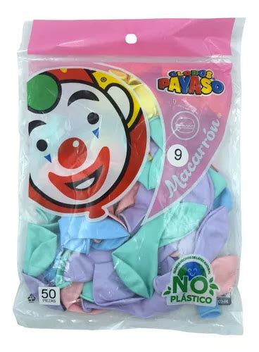 Globos Payaso Macarron Surtido No 9 Cont 50 Piezas MercadoLibre