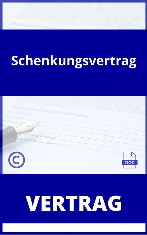 muster schenkungsvertrag vorlage word