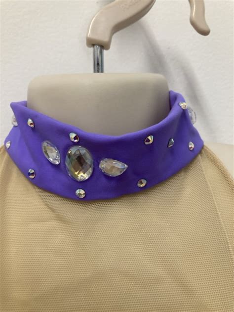 Purple And Nude Crop Top And Briefs With Sequins And Feather Details And Gloves Suite