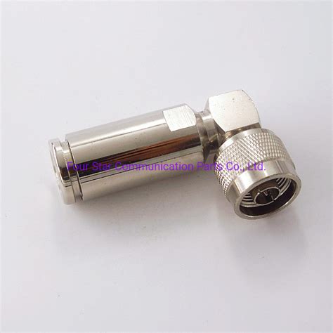 8d Fb Cable Electrical N Type Male Clamp Right Angle RF Coaxial Plug