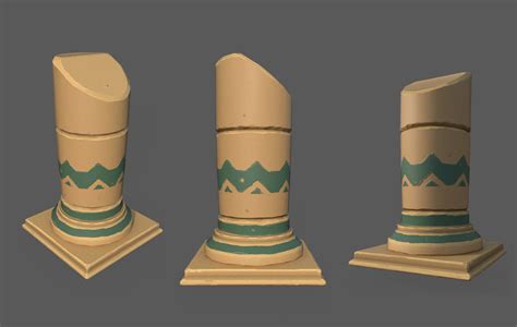 D Model Stylized Sand Pillar Vr Ar Low Poly Cgtrader