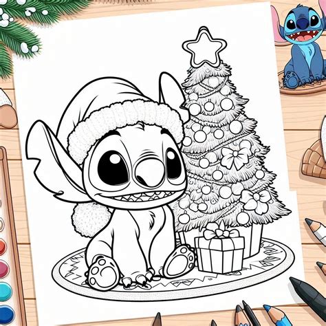 Desenho Do Stitch De Natal