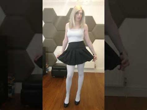 Gay Femboy Wears Pretty Pleated Skirt Youtube