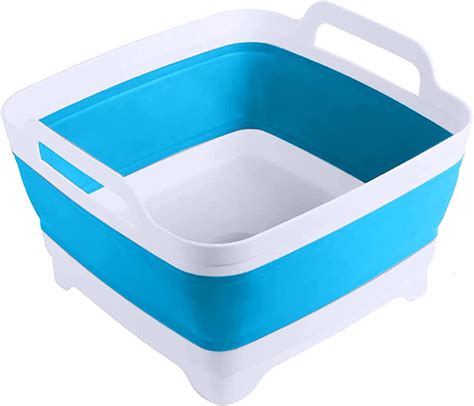 9l Collapsible Dish Tub Portable Sink Wash Basin Foldable Laundry Tub