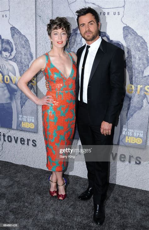 Actress Carrie Coon And Actor Justin Theroux Attend The Premiere Of