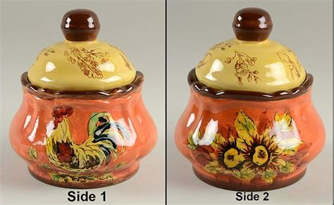 Orange Rooster Sugar Bowl Lid By Maxcera Corp Replacements Ltd