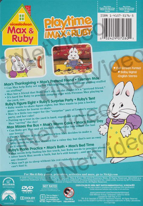 Max And Ruby Playtime With Max And Ruby On Dvd Movie