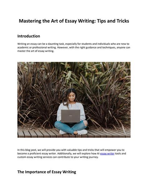 Mastering The Art Of Essay Writing Tips And Tricks By Milo King Issuu