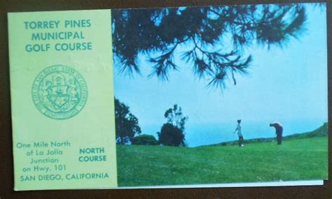 Vintage Golf Scorecard Torrey Pines Municipal Course San Diego North ...