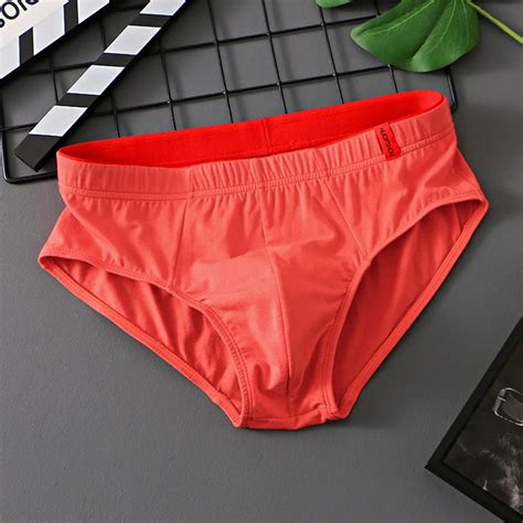 Slip En Coton Solide Pour Homme Culotte En Poudre Convexe Mode Am Ricains Lingerie Taille Basse
