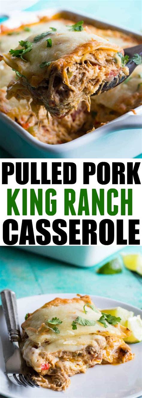 Pulled Pork King Ranch Casserole House Of Yumm