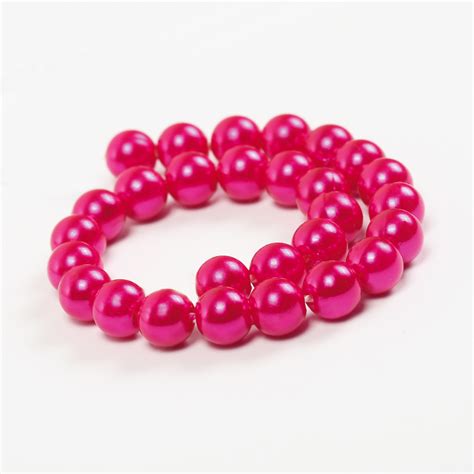 Купить Бусины MAGIC 4 HOBBY круглые перламутр 10мм цв.014 малина уп ...