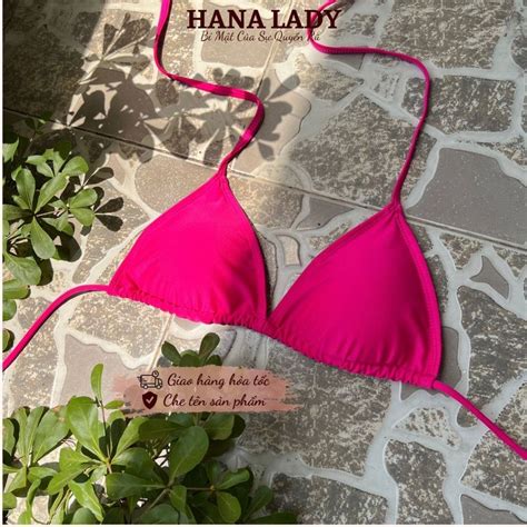 Áo Bra Bikini Sexy Đi Biển Dây Cột Trơn Đơn Giản Phong Cách Hàn Quốc Gợi Cảm BN149 Hana Lady