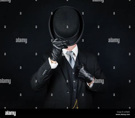 Businessman Tipping Bowler Hat Hi Res Stock Photography And Images Alamy