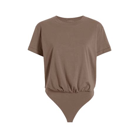 Womens Everyday T Shirt Bodysuit Mocha Nuuds