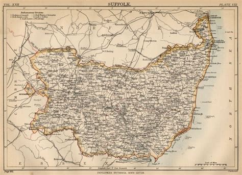 Map Of Suffolk County England