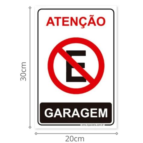 Placa Sinaliza O Aten O Garagem X Proibido Estacionar Submarino