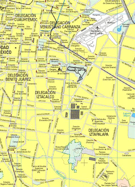 Mapa Del Distrito Federal Mexico