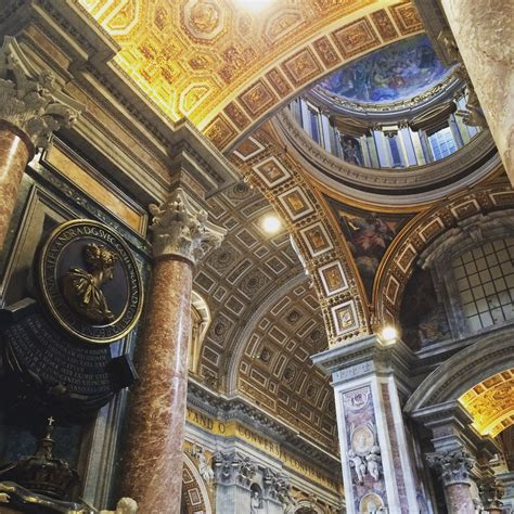 St Peters Vatican City Gold Interior And Roman Architecture Rome