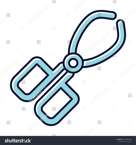 Crucible Tongs Blue Color Icon Surgeon Stock Vector Royalty Free