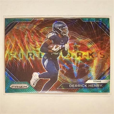 2023 Prizm Fireworks Green Wave Prizm Derrick Henry F 11 Tennessee