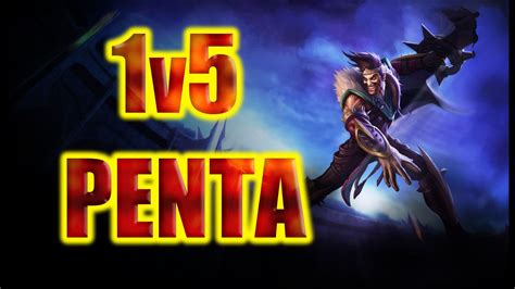 Draven 1v5 Pentakill League Of Legends Youtube