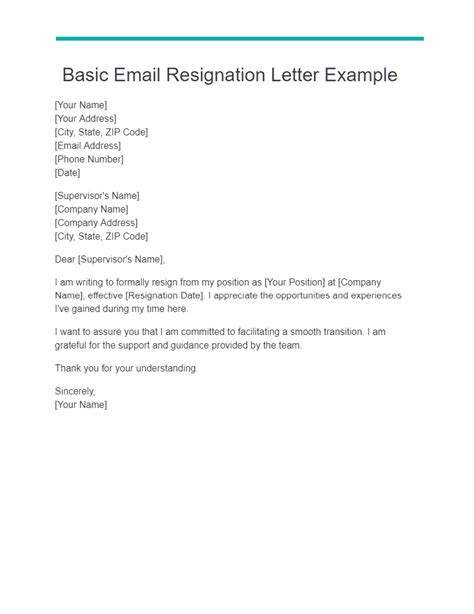 Basic Resignation Letter 99examples Pdf Tips