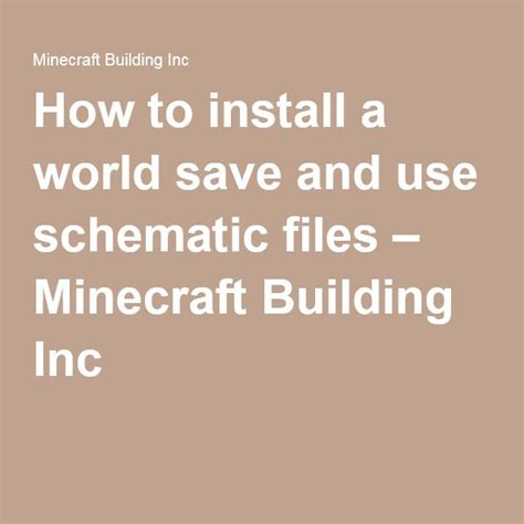 How To Use Minecraft Schematic Files How To Use Minecraft Sc