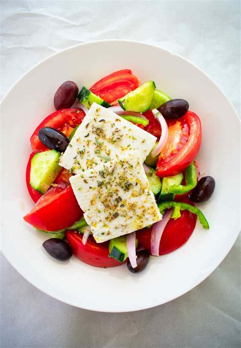 Classic Greek Salad Recipe Horiatiki As Made In Greece Real Greek Recipes