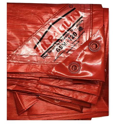 Silapaulin PE Laminated 120GSM Red Silpaulin Tarpaulin Thickness 5 Mm