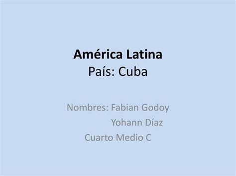PPT América Latina País Cuba PowerPoint Presentation free download ID