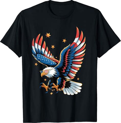 Hot Trending T Shirt With Patriotic Bald Eagle American Flag Th Of July Eagle Usa T Shirt