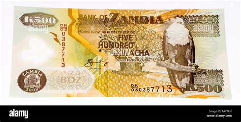 Zambian Kwach Bank Note Zambian Kwacha Is The National Currency Of