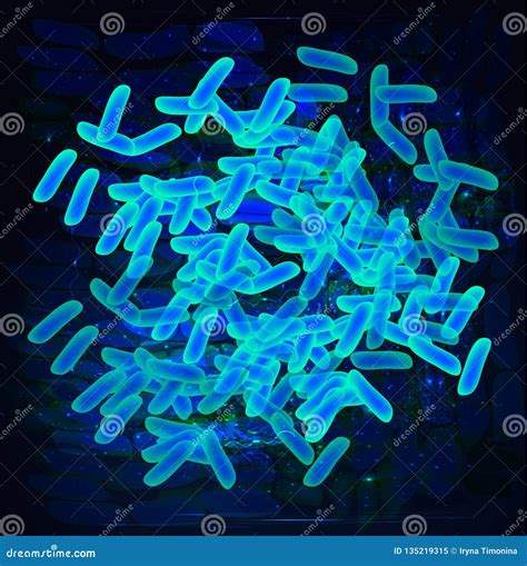 Background Blue Lactobacillus Bifidobacteria Probiotic Prebiotic