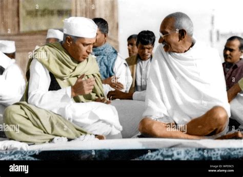 Mahatma Gandhi Jawaharlal Nehru Color Hi Res Stock Photography And