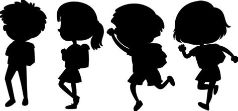 Kids Silhouette Vector Art, Icons, and Graphics for Free Download