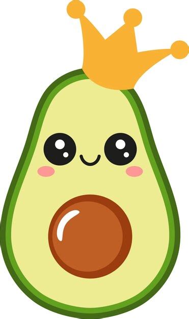 Aguacate Kawaii Personaje De Aguacate De Dibujos Animados Lindo