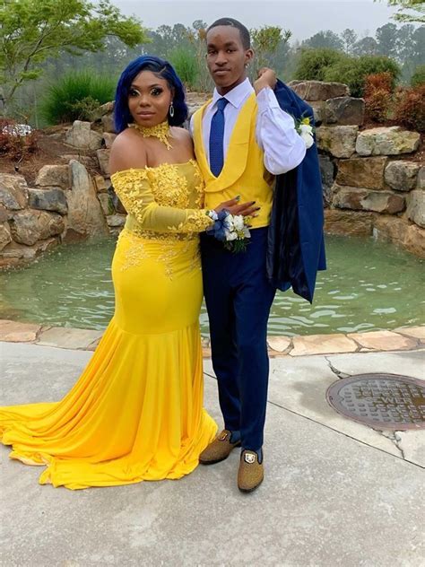 Blackgirlbluehair Prom2k19 Yellowpromdress Prom Suits For Men