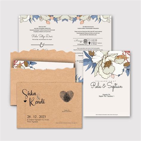 Jual Undangan Pernikahan Amplop Aesthethic Undangan Nikah Amplop