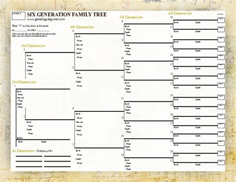 generation family tree template pdfsimpli