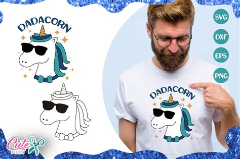 Dadacorn Dad Unicorn Face Svg Cut File By Cute Files Thehungryjpeg