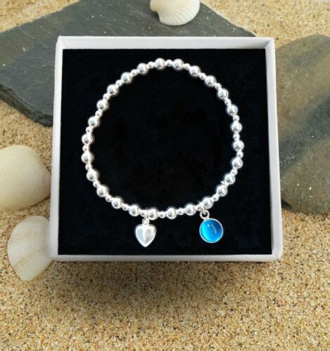 Harlyn Sterling Silver Bracelet Cornish Glass Art