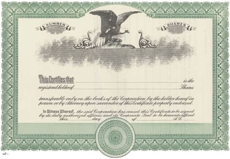 Blank Stock Certificates Free Printable Documents