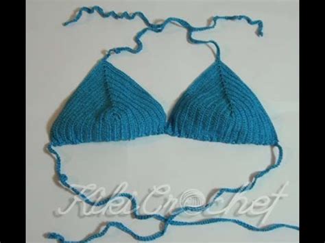 Πλεκτο Μαγιο με Βελονακι μερος 1ο Crochet Bikini Top Tutorial YouTube